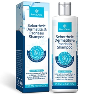 Roycederm Psoriasis Shampoo, Seborrheic Dermatitis Shampoo, Folliculitis Shampoo, Dandruff Shampoo, Scalp Psoriasis Treatment, Seborrheic Dermatitis Treatment, Dry Itchy Scalp Treatment, Dandruff Treatment.